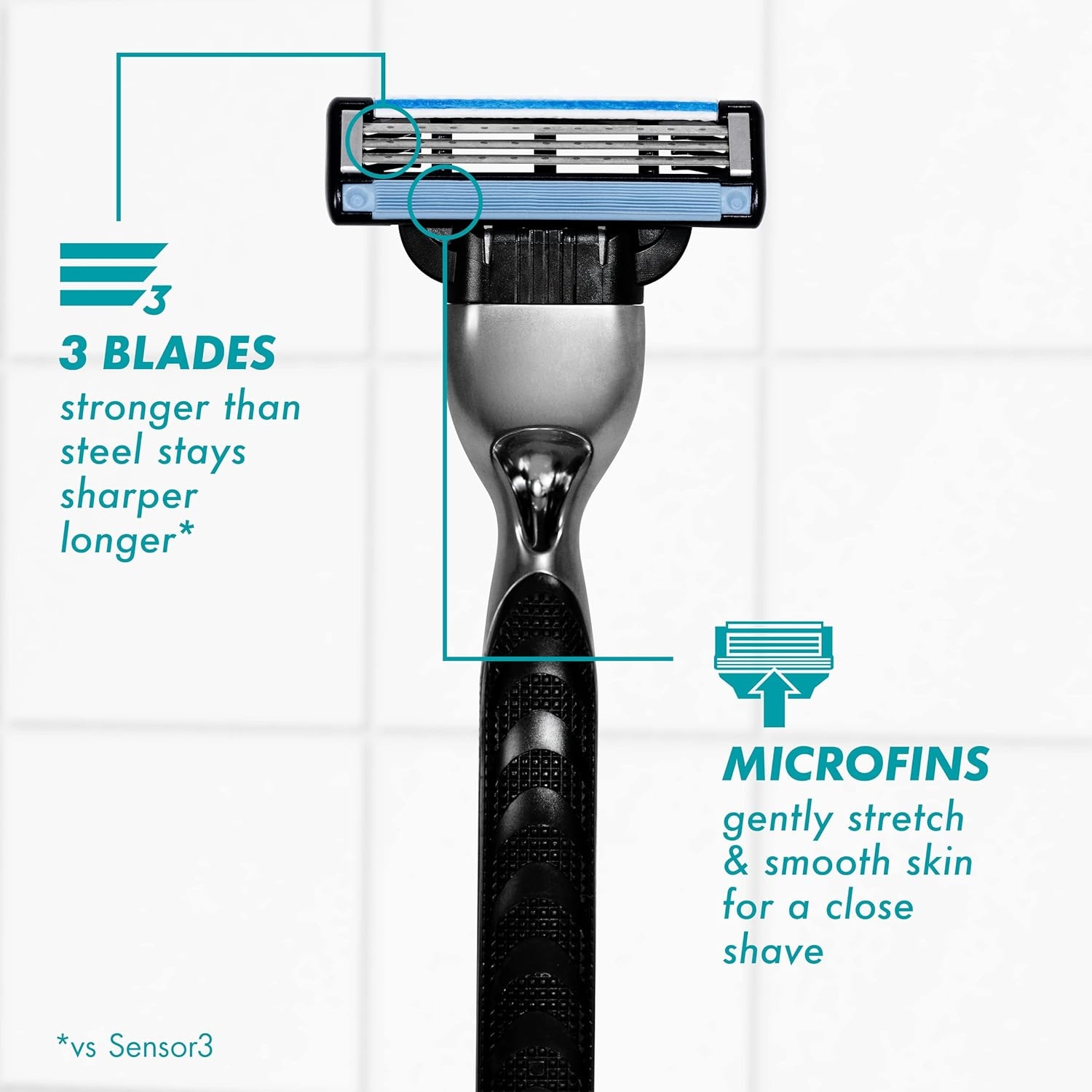 Gillette Mach 3 Men's Razor Blades - 4 Cartridge Refills 2
