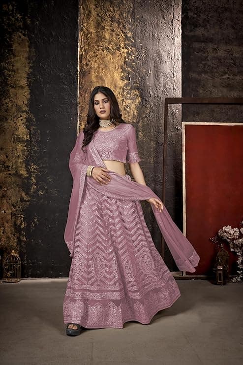 Lehenga set for Women Heavy Net Free Size 1