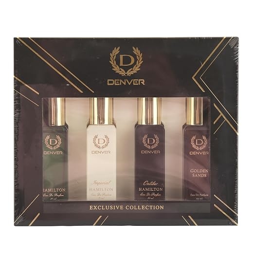 Denver Hamil ton (Hamilton, Imperial, Caliber & Golden Sands) Eau De Parfum Luxury Gift Pack, 20 ml (Pack of 4) 2