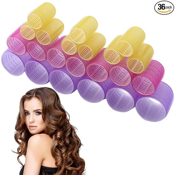 Hair Roller sets, Self Grip, Salon Hair Dressing Curlers, Hair Curlers, 3 size 9Pcs 1