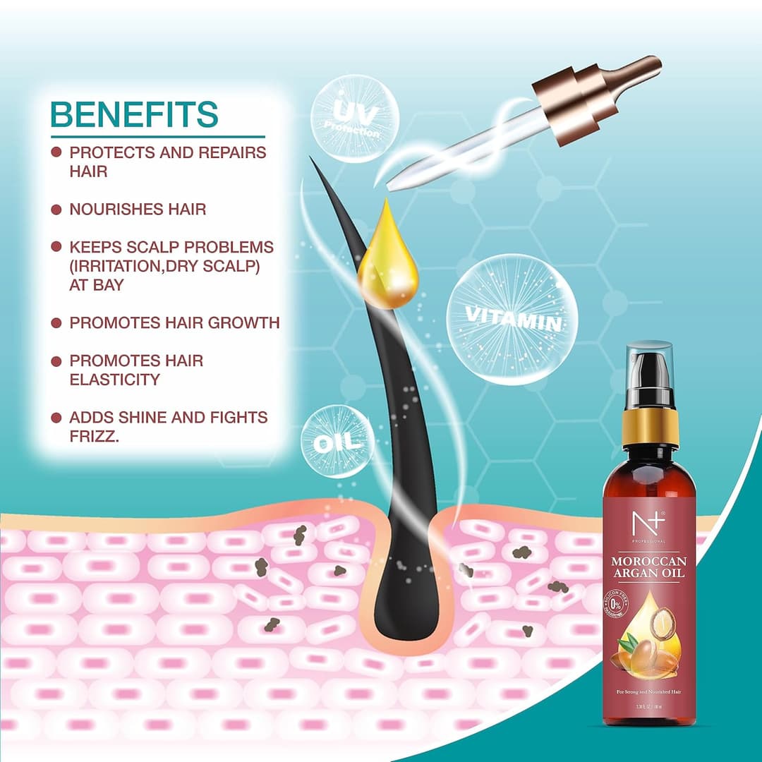 N Plus Professional Moroccan Argan Oil (100ml) 3