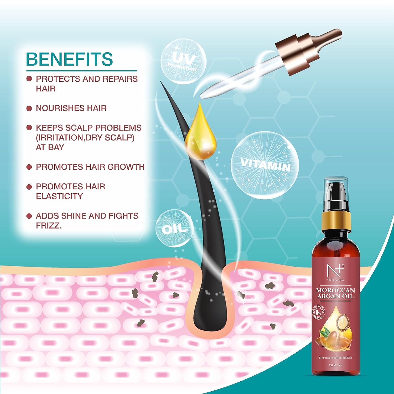 N Plus Professional Moroccan Argan Oil (100ml) 4
