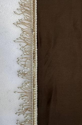 Awafu Women's Ready to Wear Coffee Satin Silk 1 Minute Pre Pleated Indian Saree With Unstiched Blouse 5