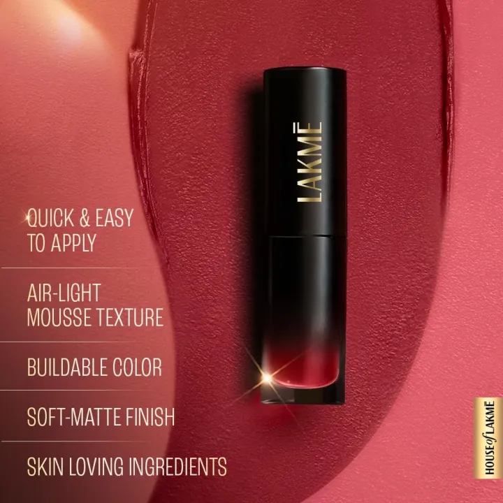 Lakme Xtraordin-Airy One-And-Done Tint - Crimson Kisse (3 ml) 3
