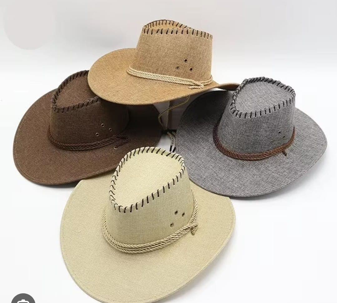 Western Cowboy Hat For Men And Women - Unisex Summer Sun Straw Cowboy Cap Outdoor Travel Beach Hiking Sunhat