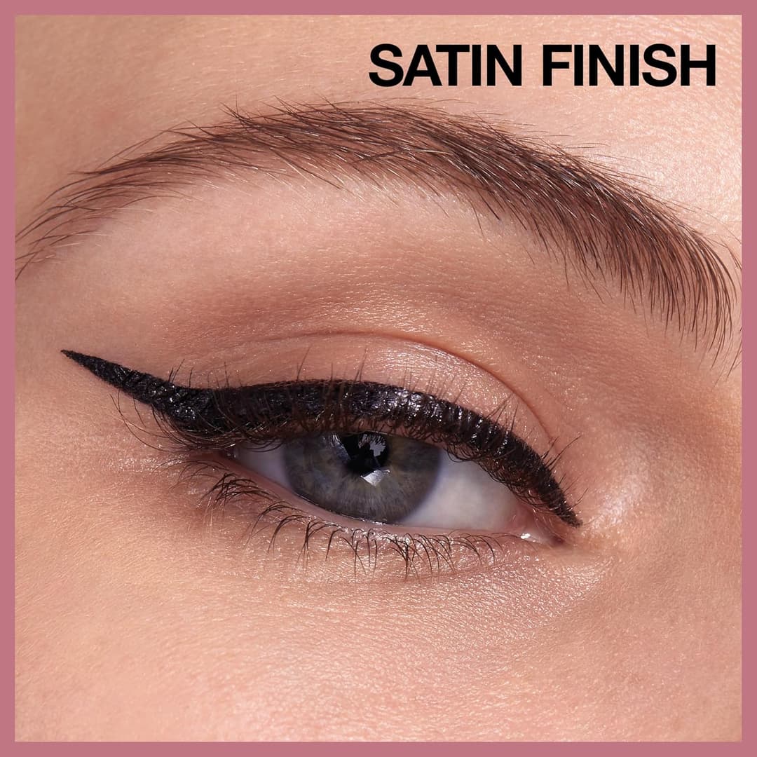 Maybelline Hyper Easy Liquid Pen No-Skip Eyeliner, Satin Finish, Waterproof Formula, Pitch Black, 0.018 Fl Oz 4