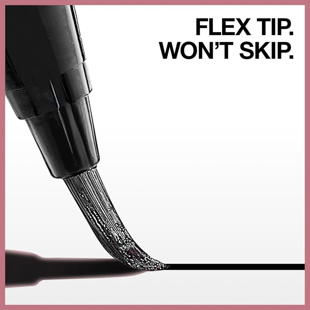 Maybelline Hyper Easy Liquid Pen No-Skip Eyeliner, Satin Finish, Waterproof Formula, Pitch Black, 0.018 Fl Oz 2