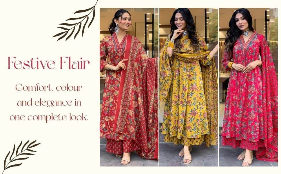Anarkali Gaun Duppata Palazo Set 6