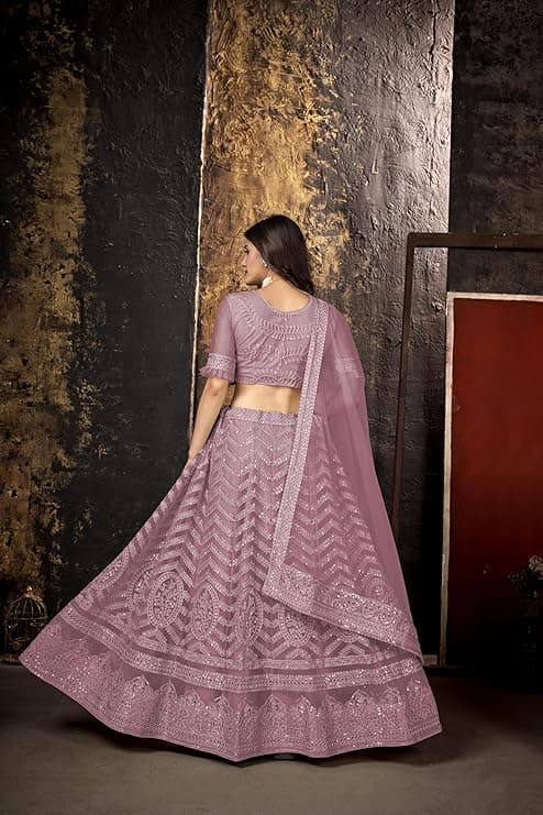 Lehenga set for Women Heavy Net Free Size 5