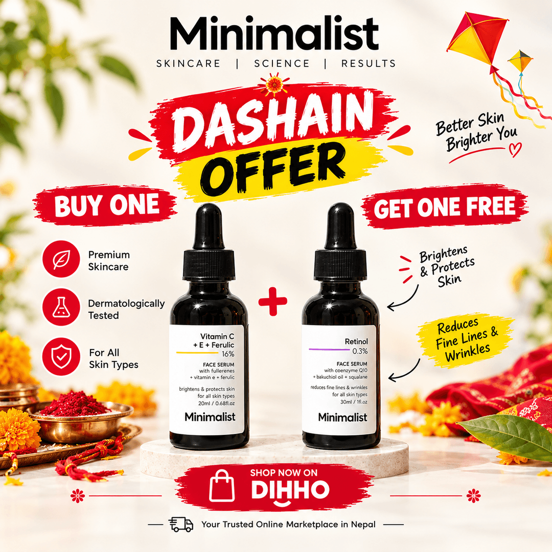 Minimalist Vitamin C + E + Ferulic 16% & Retinol 0.3% Face Serum โ Buy 1 Get 1 Free 1