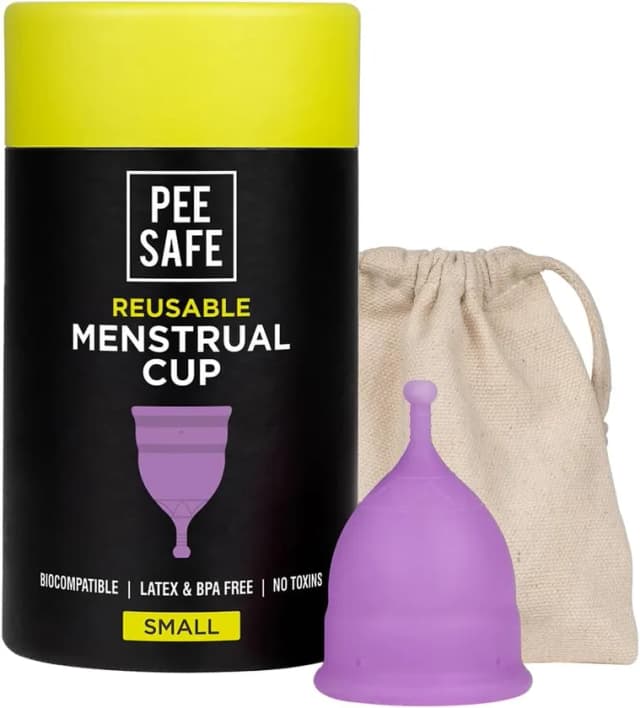 Pee Safe Reusable Menstrual Cup With Medical Grade Silicone For Women - Medium all size