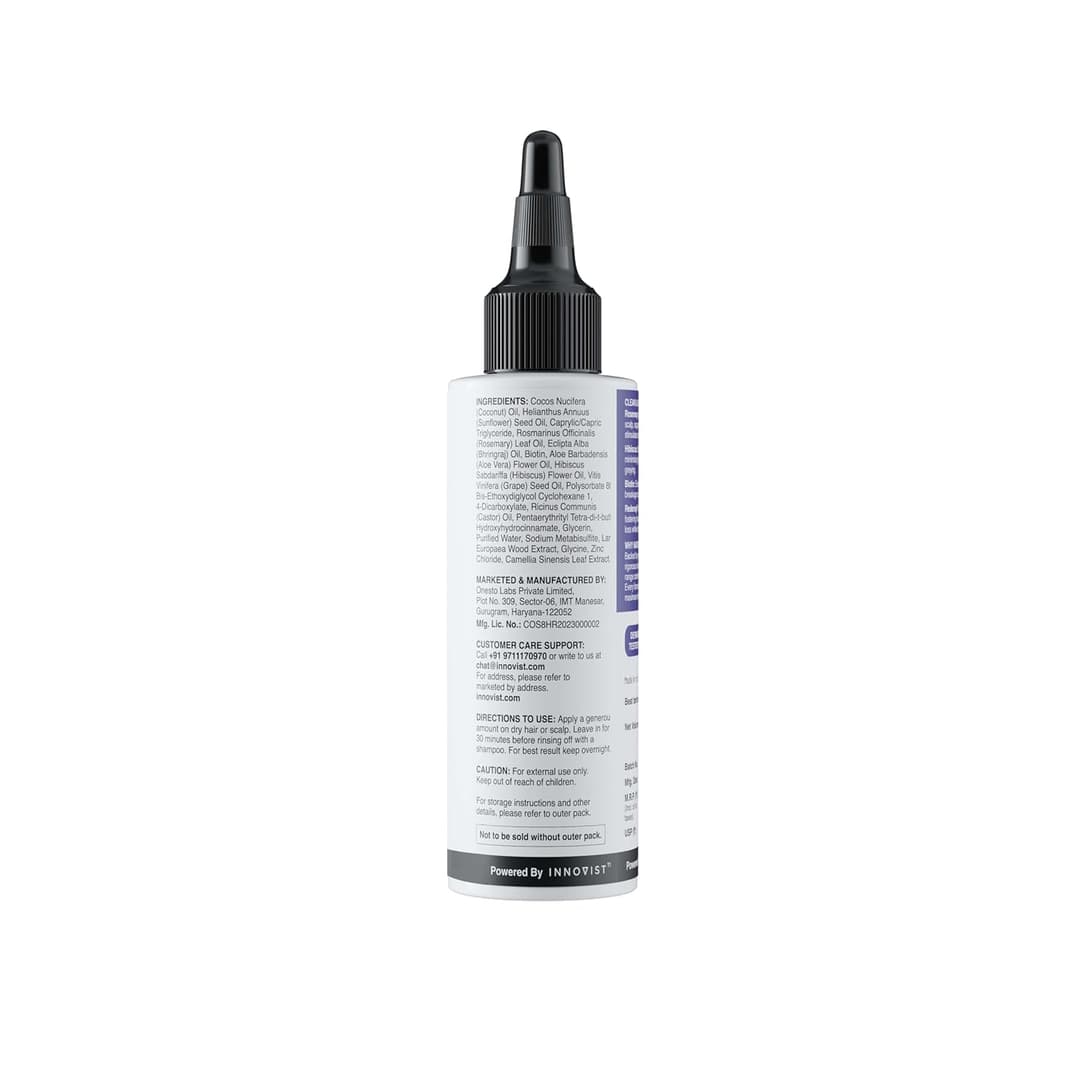 Bare Anatomy Nature x Science Rosemary and Hibiscus Hair Growth Oil for Women & Men | Helps Hair Growth & Strengthens Hair | Nourishes Scalp & Controls Hair Fall | Suitable for All Hair Types | 100 ml