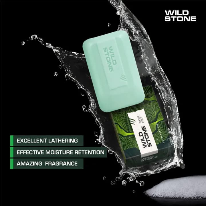 Wild Stone Buy 3 Get 1 Free Soap Combo for Men (2 Ultra Sensual and 2 Forest Spice 75gm each) 3
