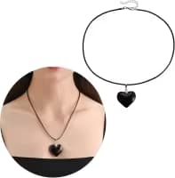 Black Heart Pendant Necklace