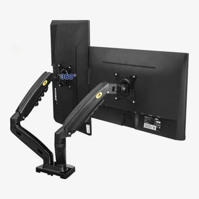 Monitor Stand Desktop Mount Double Monitor Arm 360 Degree Motion Heavy Duty