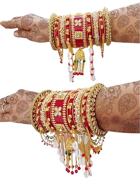 BEAUTIFUL GOLDEN CHURA | DESIGNER Bridal Wedding Chooda 3