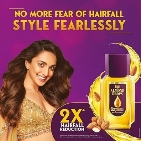 Bajaj Almond Drops Hair Oil, 475ml, 6X Vitamin E, Almond Oil 2