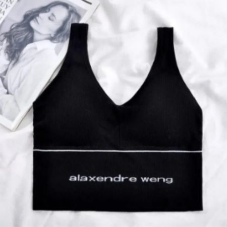 Yoga Fitness Workout Sports Bras Camisole Design For Women, Seamless Non Padded, Free Size-One size, Color- Black 1 Pcs 1