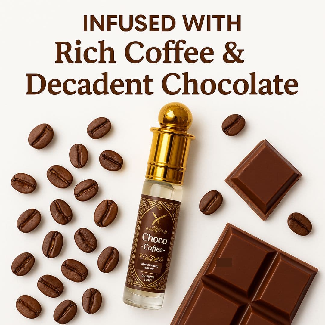 Mount Of Xcel Choco Coffee Attar Roll On Concentrated Perfume For Men Women-6ml 1