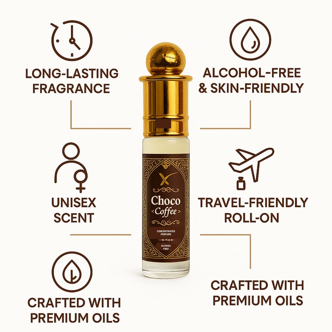 Mount Of Xcel Choco Coffee Attar Roll On Concentrated Perfume For Men Women-6ml 3