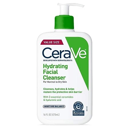 CeraVe Hydrating Facial Cleanser - 473 ml | 16 Ounce | For Normal To Dry SKin | Fragrance Free 1
