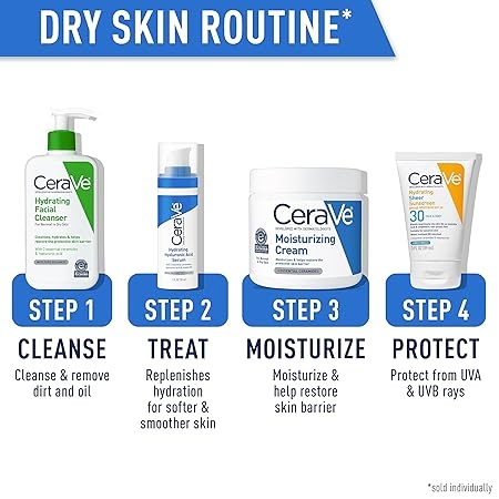 CeraVe Hydrating Facial Cleanser - 473 ml | 16 Ounce | For Normal To Dry SKin | Fragrance Free 7