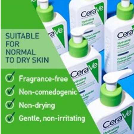 CeraVe Hydrating Cleanser | 236ml | Daily Face Wash for Normal to Dry Skin ( Made in France) 5