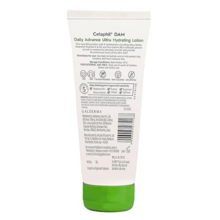 Cetaphil Daily Advance Ultra Hydrating Lotion For Dry/Sensitive Skin, Long Lasting Moisturizer For Face & Body, Multi, 100 G 3
