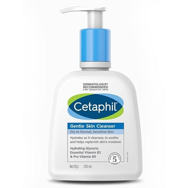 Cetaphil Gentle Skin Cleanser for Dry to Normal - 250 ml, Best Face Wash by Cetaphil for Sensitive Skin 1