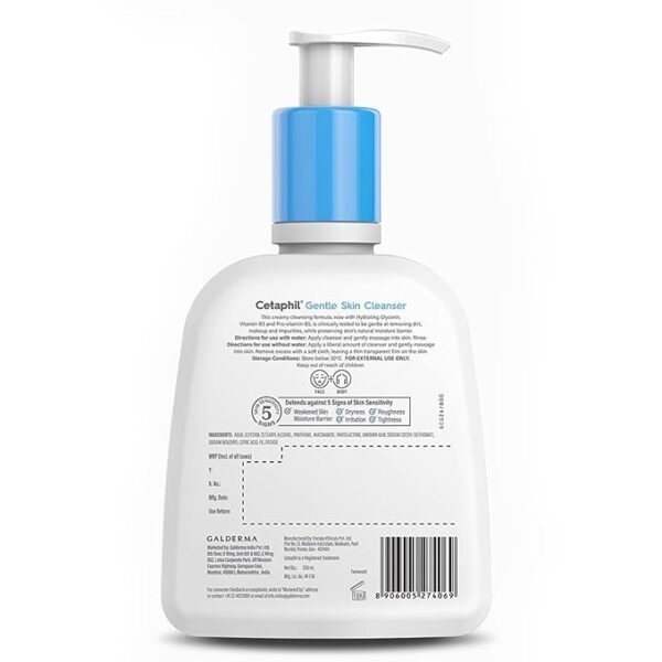 Cetaphil Gentle Skin Cleanser for Dry to Normal - 250 ml, Best Face Wash by Cetaphil for Sensitive Skin 2