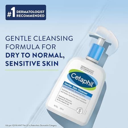 Cetaphil Gentle Skin Cleanser - 500ml, For Dry, Normal Sensitive Skin, Hydrating Face Wash With Niacinamide,Vitamin B5, Dermatologist Recommended, Paraben, Sulphate Free. 2