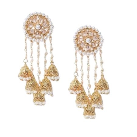 Bahubali Enspire Latkan Long Chain Earring Jhumki Earring for Women 4