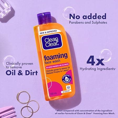 Clean & Clear Facial Foaming Face Wash -100 ml 5