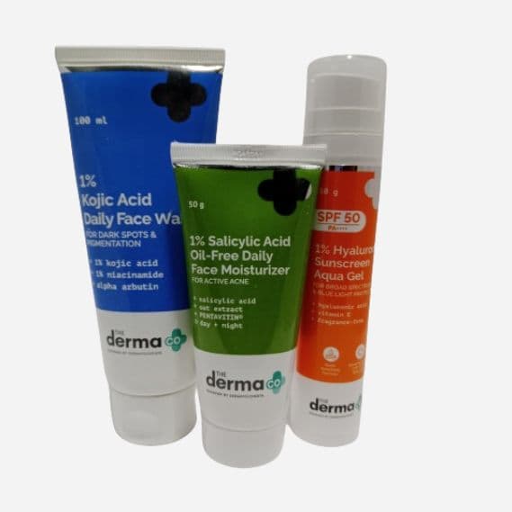 The derma co Combo pack - Kojic Facewash, Moisturizer and Sunscreen 1