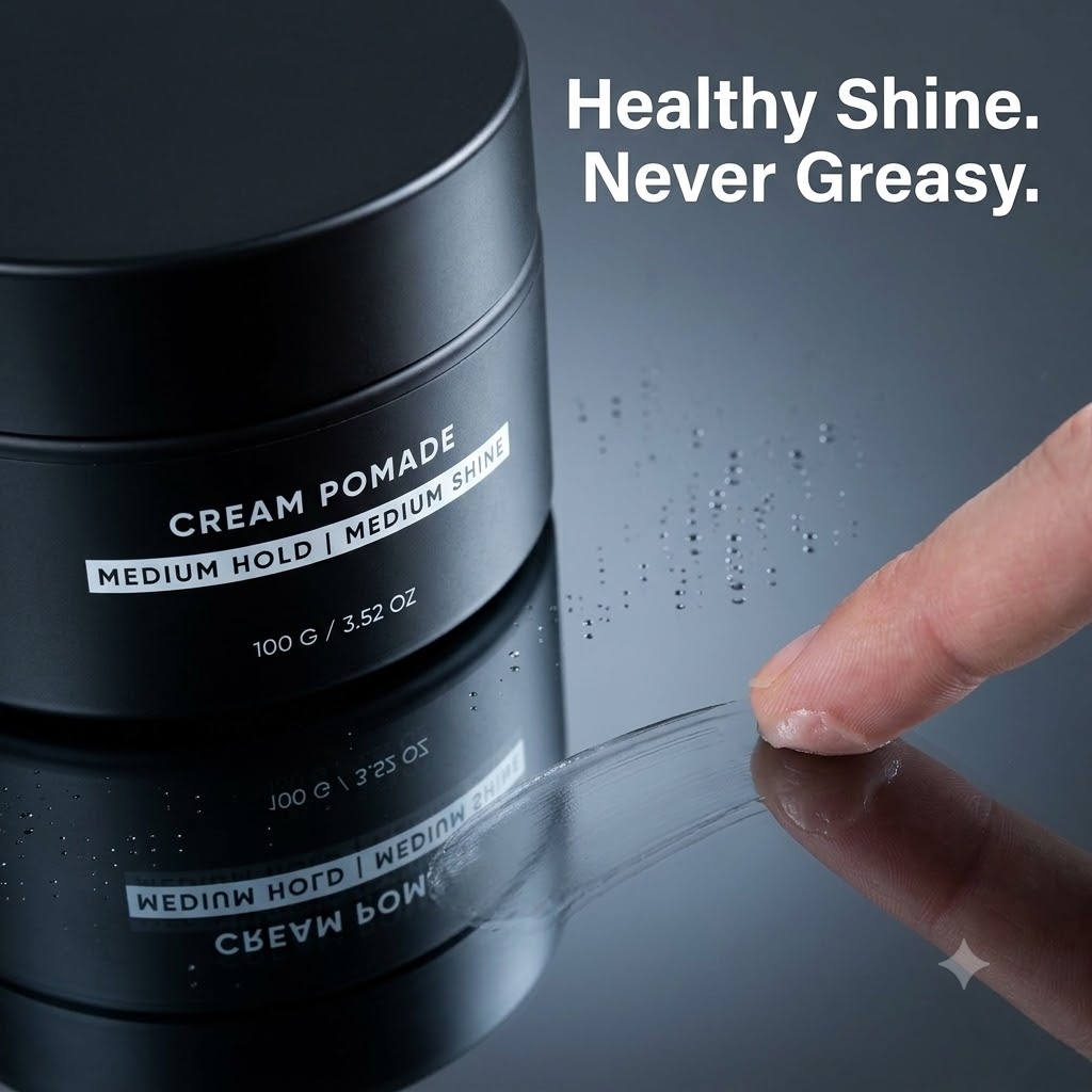 Dasher Professional Premium Cream Pomade Hair Wax for Men | Medium Hold & Natural Medium Shine Hair Styling Cream 100g 3