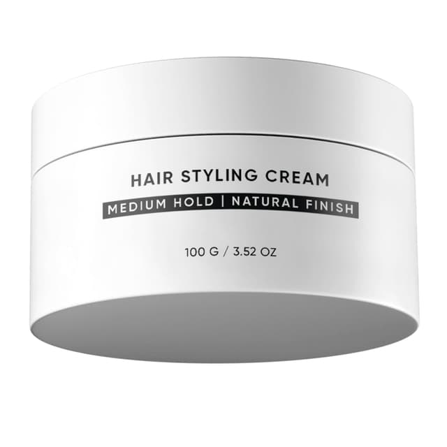 Dasher Professional Premium Hair Styling Cream for Men | Medium Hold, Natural Finish Matte Hair Wax & Pomade Gel for Long Lasting Everyday Hairstyle 100g