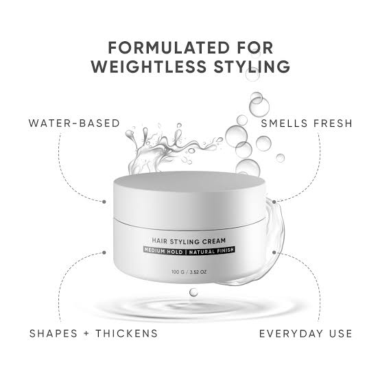 Dasher Professional Premium Hair Styling Cream for Men | Medium Hold, Natural Finish Matte Hair Wax & Pomade Gel for Long Lasting Everyday Hairstyle 100g 4