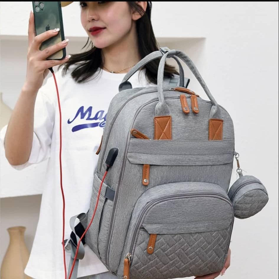 Diaper Bag Multifunction Charging Waterproof Baby Backpacks Good Nappy Bag Maternal Stroller Bag 3