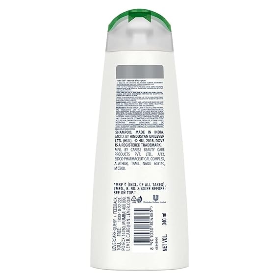 Dove Hair Fall Rescue Shampoo 325 ml, For Damaged Hair, Hair Fall Control for Thicker Hair - Mild Daily Anti Hair Fall Shampoo for Men & Women 2