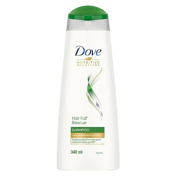 Dove Hair Fall Rescue Shampoo 325 ml, For Damaged Hair, Hair Fall Control for Thicker Hair - Mild Daily Anti Hair Fall Shampoo for Men & Women 1
