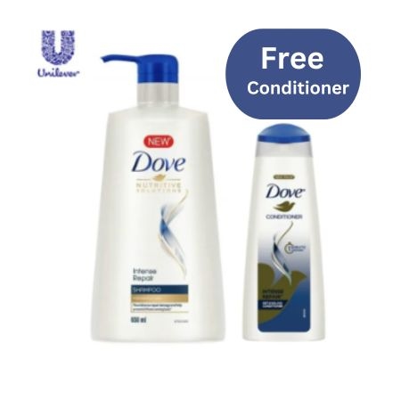 Dove Intense Repair Shampoo 625 ml (Buy 1 650ml and Get 1 Free Conditioner 180ml) 3