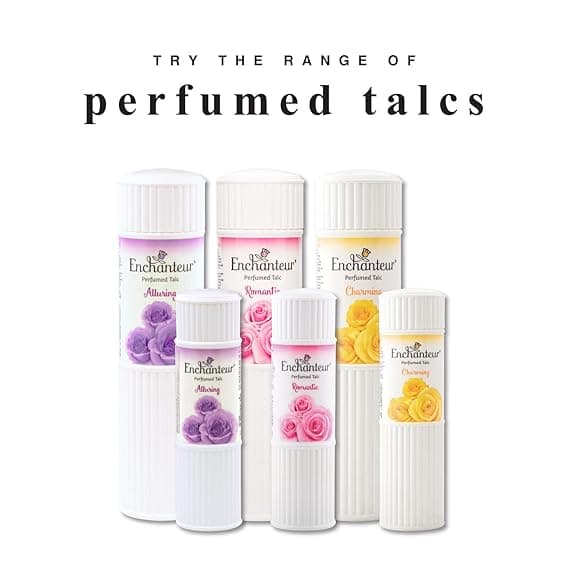 Enchanteur Romantic Perfumed Talcum Powder with Floral French Fragrance for Women 250g | Refreshing & Soothing Talc with Fine Texture. 3