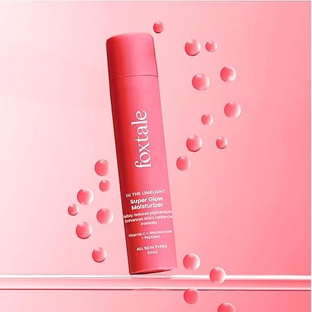 Foxtale Vitamin C Super Glow Moisturizer with Niacinamide & Peptides, Visibly Reduces Pigmentation, Enhances Skins Radiance Instantly, For All Skin Types, Women & Men - 50ml, Cream 2