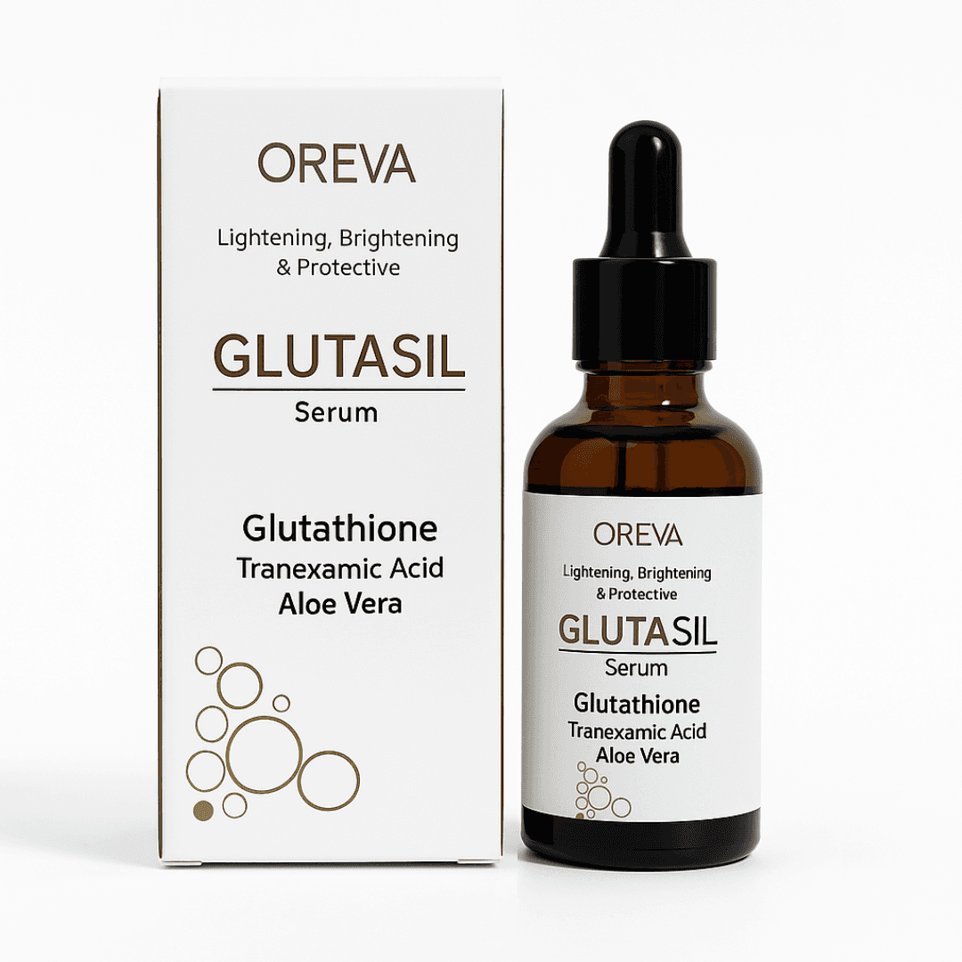 Oreva Dermacare Glutasil Serum 30ml - Gluta Serum With Glutathione, Tranexamic Acid & Aloe Vera – Skin Brightening, Lightening & Hydrating Face Serum for Dark Spots & Hyperpigmentation