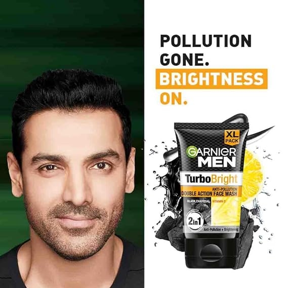 Garnier Men Turbo Bright Double Action Face Wash 100 g 4
