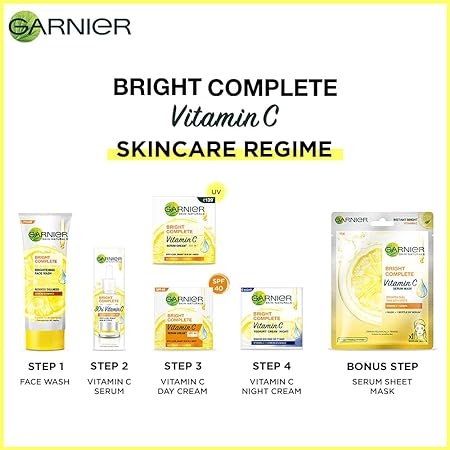 Garnier Skin Naturals Facewash Bright Complete -100 G, Vitamin C Face Wash 2