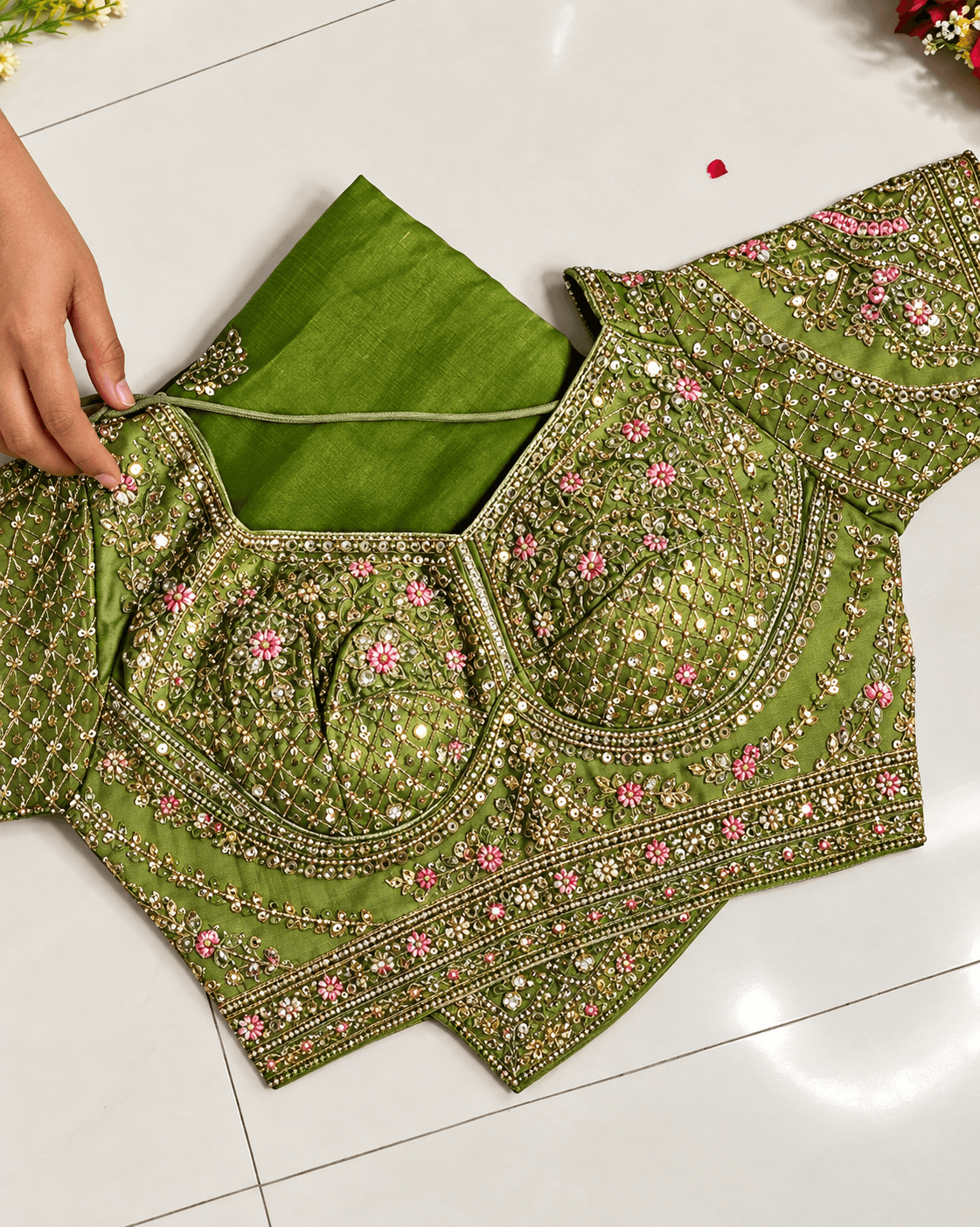 Partrywear Green saree High Quality 1