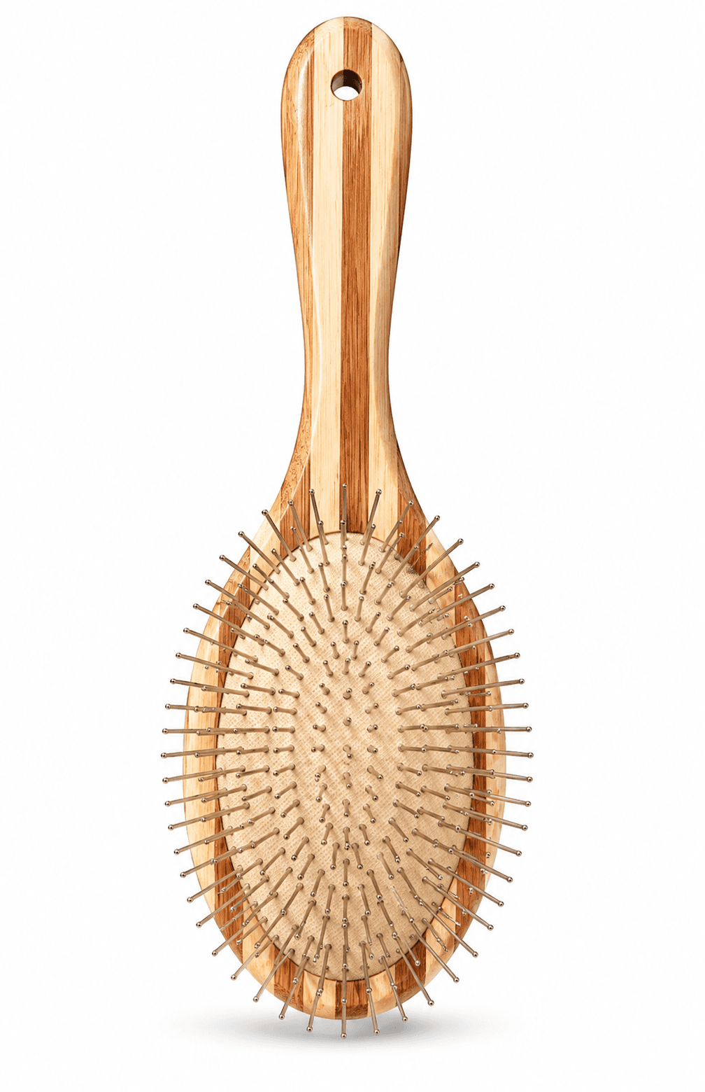 Naturals Bamboo Hair Brush | Flat & Round Wooden Hair Brush | Anti-Static, Scalp Massage & Hair Care Comb