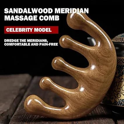 Handmade Wooden Scalp Massager 100 Natural Green wood Wide Tooth Comb Luxurious Hair Care And Massage Comb 2