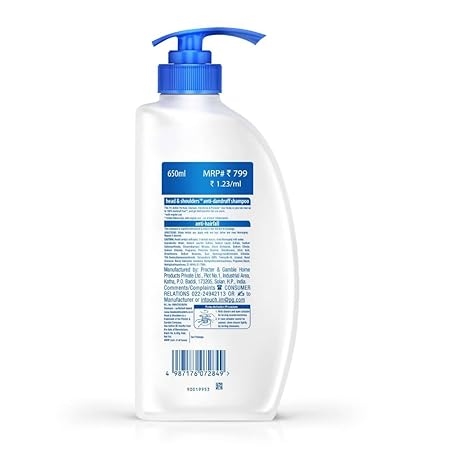 Head & Shoulders Anti-Hairfall, Anti-Dandruff Shampoo for Women & Men , 650ml 2